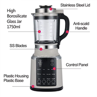 Mixeur chauffant multifonctionnel premium 1750 ml pour usage domestique et cuisine, pour porridge, jus de fruits, soupes, lait de soja - Fournisseur d'usine
