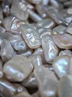 Perles baroques rectangulaires, semi-finies pour la création de bijoux DIY