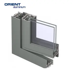 Aluminium Profiel Schuifdeur Slanke Geëxtrudeerde Frameloze Patio Guangdong Verticale Metalen Bar Glas Legering Custom Frame Fabrikant