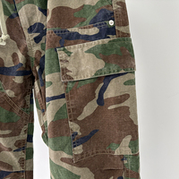 Pantalon décontracté rétro camouflage en molleton de coton avec fermeture éclair pour homme, 100 % coton, style automne, collection Xiangye