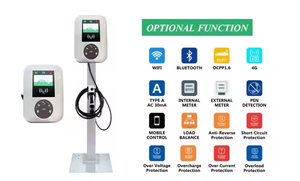 Treo tường năng lượng mới 7kW/11Kw/22Kw AC EV sạc loại 2 ổ cắm IP65 đánh giá với 32A hiện tại - Product Image 3