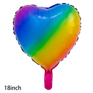 Globos de Aluminio con Forma de Corazón y Estrella, 18 Pulgadas, Color Arcoíris Degradado, Decoraciones de Cumpleaños y Bodas, Día DE LA Madre y Pascua - Product Image 3