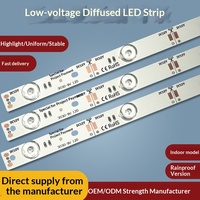 Bande lumineuse LED basse tension à réflexion diffuse pour publicité, 12V/24V, film souple pour plafond, module LED 3030, boîte lumineuse, Ra95 CRI IP20