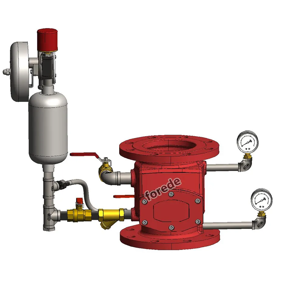 소방 용 DN80-DN250 ZSFZ 연성 철 습식 형 화재 경보 체크 밸브