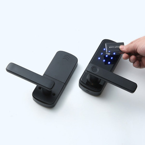 Serrure de porte intelligente Wenxun A18 avec lecteur d'empreintes digitales, clavier tactile, pour appartement, hôtel, porte en bois, avec contrôle par application - Product Image 1