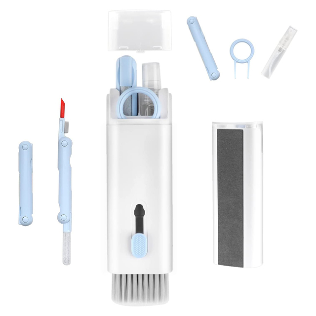 7-in-1 Electronics Cleaner Kit,Keyboard Cleaner Kit, Portable Multifunctional Cleaning Tool with Cleaning Fluid