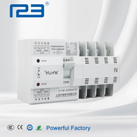 123 nouveau 4P PC Type Din Rail 6-63A AC230V ATS commutateur de transfert automatique à double puissance (ATS)