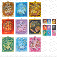 Boîte de collection de cartes à collectionner en gros, en stock, avec sable liquide, présentoir de cartes, breloque suspendue, boîte cadeau, thème animaux de dessin animé mignons