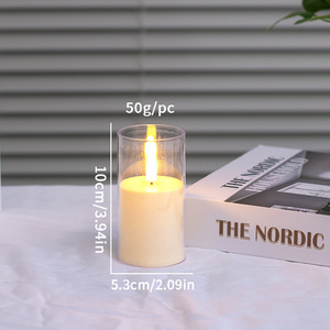 <span class=keywords><strong>Bougie</strong></span> <span class=keywords><strong>LED</strong></span> sans <span class=keywords><strong>flamme</strong></span> scintillante de 5,5 cm, en osier, télécommandée, pour décorations de Noël, de fêtes, de maison et de mariage - Product Image 4
