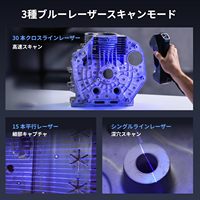 Pemindai 3D Revopoint MetroY untuk Pencetakan 3D, Presisi 0.01mm, 30+15+1 Laser Biru Industri, Pemindai Genggam, Berbagi Layar Streaming