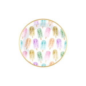 Juego de Vajilla Desechable DAMAI con Diseño de Helado para Fiestas de Verano, Platos, Servilletas y Vasos de Papel con Estampado en Caliente - Product Image 4