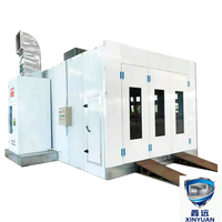 Cabine de peinture automobile professionnelle avancée pour véhicules industriels, avec chauffage électrique LED 18KW et contrôle de température