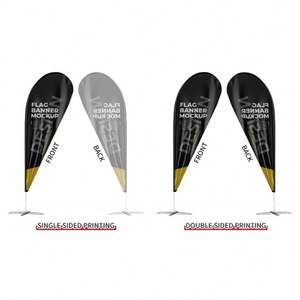 Drapeaux plume volante personnalisés 3x5 pieds, mât en aluminium, anti-plis, design portable, impression numérique, pour plage et extérieur - Product Image 4