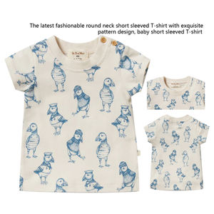 Conjunto de camiseta <span class=keywords><strong>y</strong></span> pantalón de manga larga de algodón orgánico para hombre <span class=keywords><strong>y</strong></span> mujer, camiseta de manga larga de moda para bebé - Product Image 4