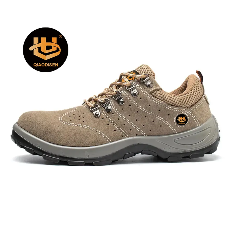 QIAODISEN Brand Summer OEM Warm Safety Boots European Standard Steel Toe Men's Work Shoes Safeti Shoes For Men