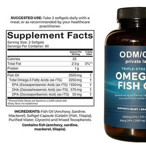 OEM/ODM Soutient la santé naturelle du cerveau et des yeux Gélules d'huile de poisson riches en DHA et EPA <span class=keywords><strong>Omega</strong></span> <span class=keywords><strong>3</strong></span> Gélules Supplément pour la santé - Product Image 2
