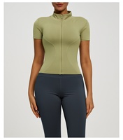 Nouvel ensemble 2 pièces de sport respirant et très élastique de style européen et américain, couleur unie, coupe ajustée pour femme