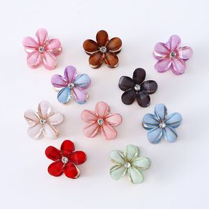 Pince à cheveux fleur en strass en alliage de zinc pour femme, usage quotidien, origine Yiwu, été 2023, coiffe artisanale - Product Image 3