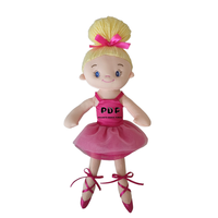 Poupée de danseuse en peluche douce personnalisée pour filles, logo brodé, taille personnalisable, mini jouet, rembourrage 100% coton PP