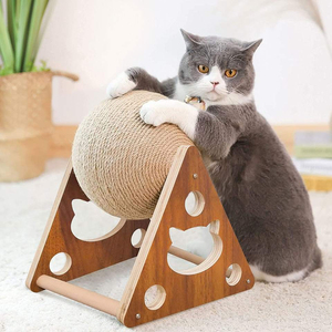 Jouet grattoir amusant et écologique, planche à gratter en bois, balle à gratter pour chat - Product Image 1