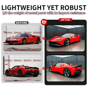 Kit de Carrocería de Fibra de Carbono Seca de Alta Calidad, Estilo OEM, para Ferrari SF90, Incluye Alerón Delantero, Trasero e Interior - Product Image 2