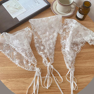 <span class=keywords><strong>Bandane</strong></span> in Pizzo Vintage Francese Stile Coreano, Graziose Sciarpe Piccole, Fasce <span class=keywords><strong>per</strong></span> Capelli, Accessori <span class=keywords><strong>per</strong></span> Capelli <span class=keywords><strong>per</strong></span> Ragazze e Donne - Product Image 2