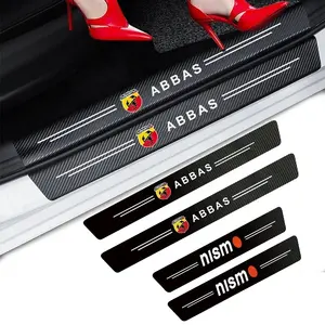 Stiker Dekorasi Serat Karbon Anti Gores Ambang Pintu Mobil untuk Bwm Ben Lexus Nissan Volkswagen Mazda Chevrolet Aksesori Spoiler