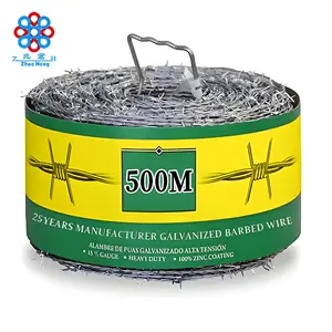 Hot Sell Hochwertige 50kg verzinkte Sicherheit Metallzaun Anti Climb Wire Prison Stacheldraht für Arame Farpado