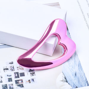 La migliore vendita a forma di cuore ritaglio colorato in lega di zinco metallo Guasha strumento corpo schiena braccio collo viso assistenza sanitaria Gua Sha massaggiatore - Product Image 2