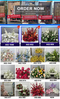 Lettres florales lisses en soie, lettres recouvertes de fleurs artificielles, décoration florale pour mariage et fête