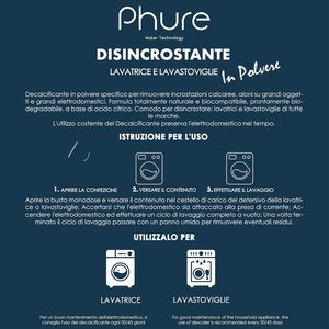 Poudre détartrante Phure Bio 80g, non toxique, écologique, détartrant désinfectant pour machines à laver et lave-vaisselle - Product Image 5