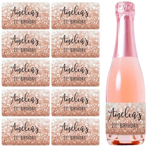 Personalized 20-Pack <strong>Bottle</strong> Labels for <strong>Mini</strong> <strong>Champagne</strong> Wine - Product Image 4