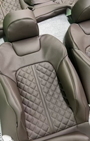 Housse de siège auto originale YLA, accessoires intérieurs de voiture, housses de siège auto personnalisées en tissu velours et cuir pour Audi