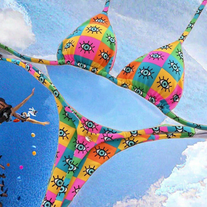 Bikini Brasiliano con Stampa Floreale 2026, Costume da Bagno Sexy con Reggiseno Push-up e Slip a Vita Bassa - Product Image 2