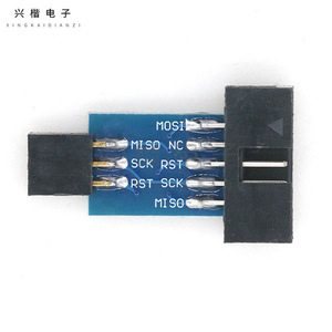 บอร์ดอะแดปเตอร์ Avr Isp Usbasp Stk500 10 พิน ถึง 6 พิน สำหรับการเขียนโปรแกรม - Product Image 3