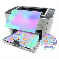 Étiquettes laser A4 vierges en vinyle holographique imperméable imprimables, 500 pièces pour imprimante jet d'encre, artisanat de bougies, cadre photo