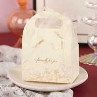 Boîte cadeau Fête des Mères 2026, boîte à dragées papillon pour mariage, célébrations d'anniversaire, boîtes à fentes imprimées offset, sac à main recyclable