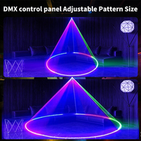 Lampu Disko Laser Pola YSH 90 DMX512 RGB Animasi Proyektor Aktif Suara Pencahayaan Panggung Klub DJ Hijau Biru Acara Pernikahan