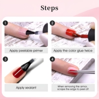 Base Coat Transparente Peel-Off Marque Privée 15ml UV/LED – Gel de Base Peel-Off pour Nail Art et Pratique – Vernis à Ongles Peel-Off pour Salons de Manucure