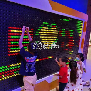Moetry Tablero de clavija de luz LED montable en la pared Tablero de luz brillante sensorial Giant Lite Brite Art Pared sensorial para museo infantil - Product Image 6