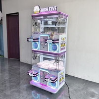 Игровой автомат Chuangke CK05 Mini Crane (мини-кран) на 4 игрока, монетоприемник, 110/220В, высокое качество, розовый