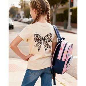 เสื้อยืดเด็กผู้หญิงลายเสือดาว แขนสั้น ระบายอากาศได้ดี สไตล์ลำลอง Y2k - Product Image 3