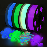 Filament d'imprimante 3D arc-en-ciel qui brille dans le noir, filament PLA lumineux, 1,75 mm, filament d'impression 3D compatible avec la plupart des imprimantes FDM, 1 kg (2,2 lb)