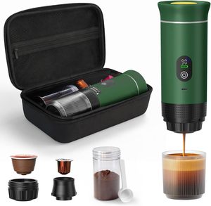 Cafetera Espresso Portátil Mini de 20 Bares con Estuche, Cafetera 3 en 1 para Auto, Autocalentamiento, Café Molido y Cápsulas (NS&DG) - Product Image 1