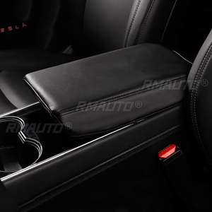Housse de console pour Tesla Model 3, coussin d'accoudoir, résistant aux rayures, en cuir PU, protection de console centrale, accessoires de voiture - Product Image 1
