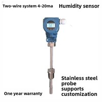 Sensor de Humedad de Cable de Segunda Línea PSS-P 4-20mA con Pantalla Digital, Monitor de Acero Inoxidable para Tuberías de Aire Caliente 120, 1 Año de Garantía