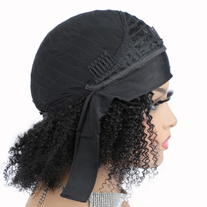 Perruques pour femmes en cheveux humains véritables, prix d'usine FYD, haute qualité, longues, noires, avec bandeau, style <span class=keywords><strong>afro</strong></span>, pour usage quotidien - Product Image 5