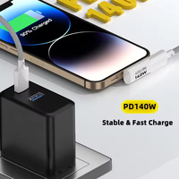 Adaptador USB C Hembra a Macho PD140W, PD 3.1 Thunderbolt 3, Transferencia de Datos de 40 Gbps, Conector de Extensión 8K 60Hz para MacBook Pro/Air