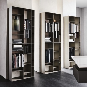Estantería Modular de Acero Abierta de Fábrica China, Librería de Acero con Acabado Bronce Cepillado, Estante de Almacenamiento para el Hogar, para Sala de Estar - Product Image 6