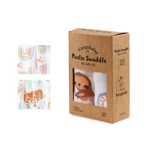 Kangobaby Chăn Quấn Em Bé Hữu Cơ In Kỹ Thuật Số Chăn Quấn Muslin Tre Siêu Mềm Cho Em Bé - Product Image 6